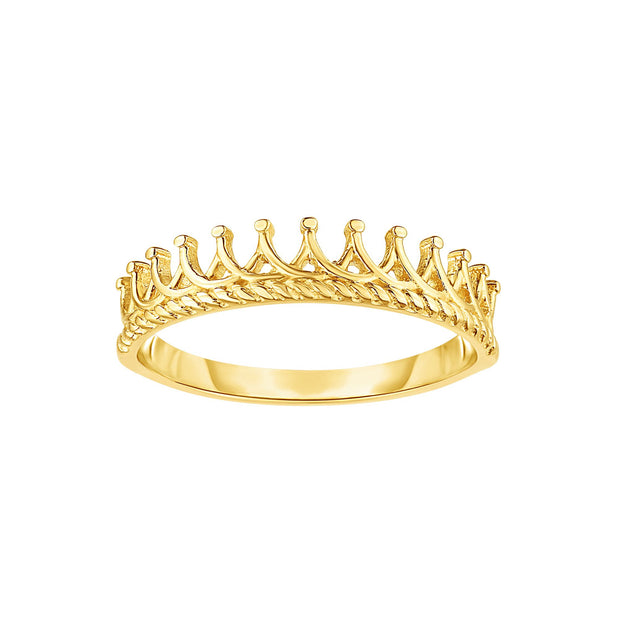 14K Gold Crown Ring