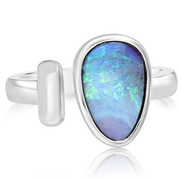 Sterling Silver Australian Boulder Opal Ring