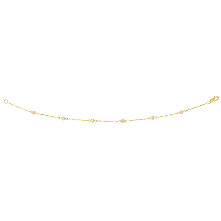 14K Gold .25ct Diamonds by the Yard Bracelet