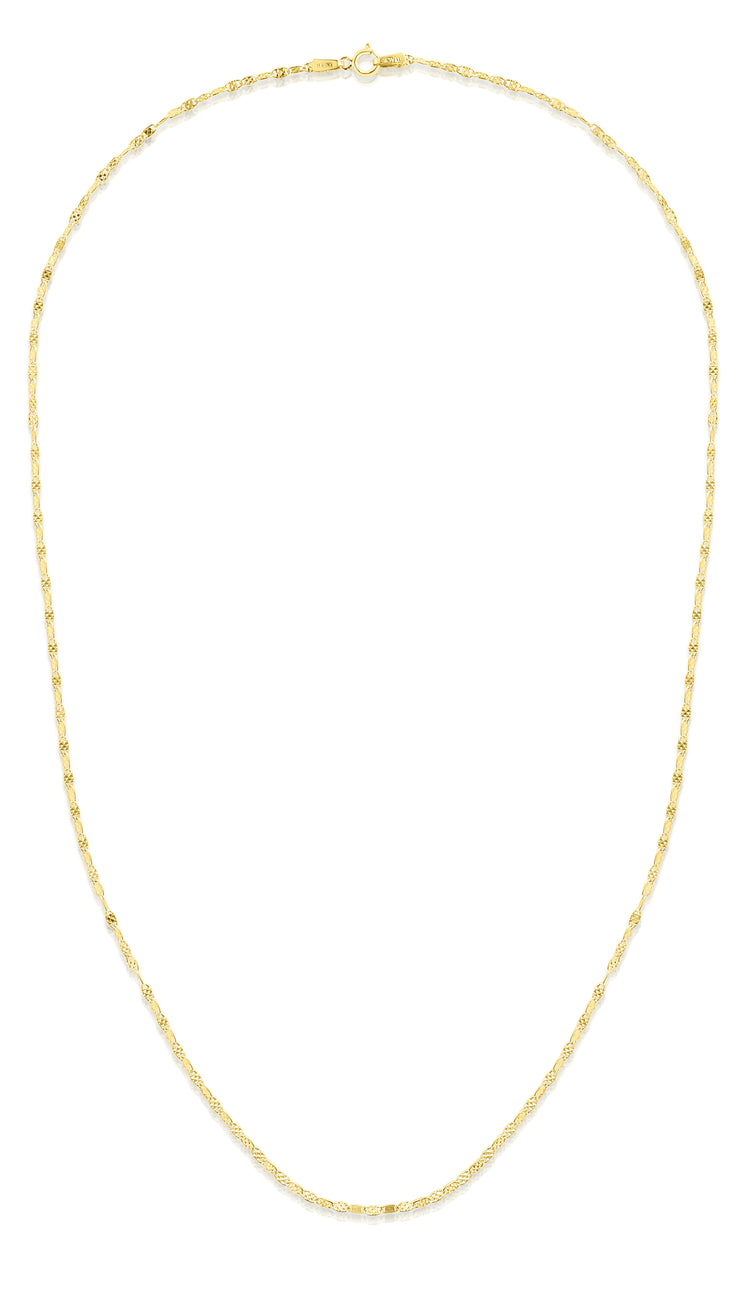 14K Gold 1.7mm Sparkle Valentino Chain