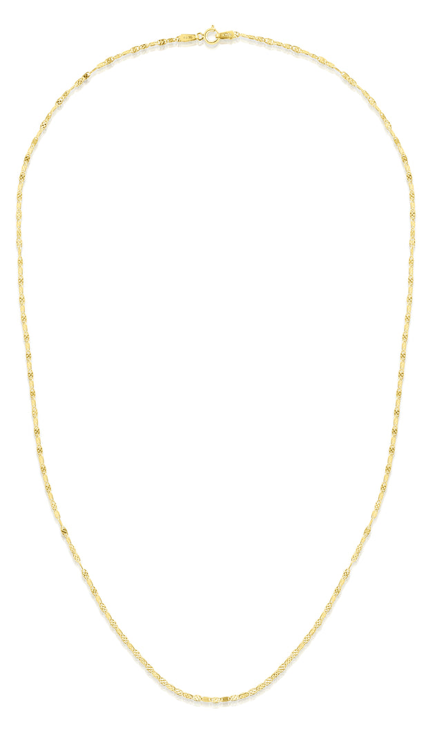 14K Gold 1.7mm Sparkle Valentino Chain