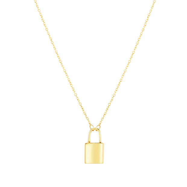 14K Lock Necklace