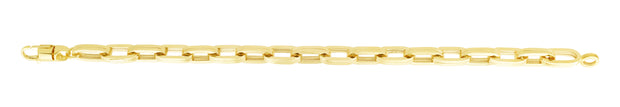 14K Mens Paperclip Bracelet