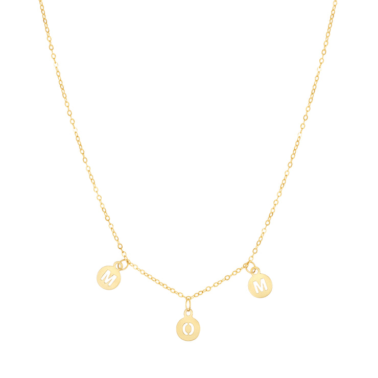 14K ""Mom"" Necklace