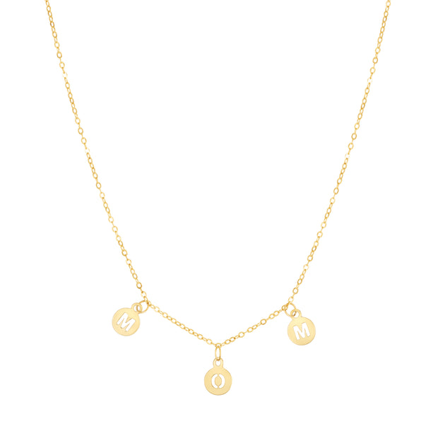 14K ""Mom"" Necklace