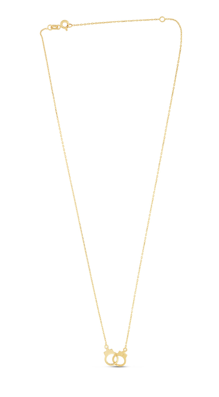 14K Gold Handcuff Necklace