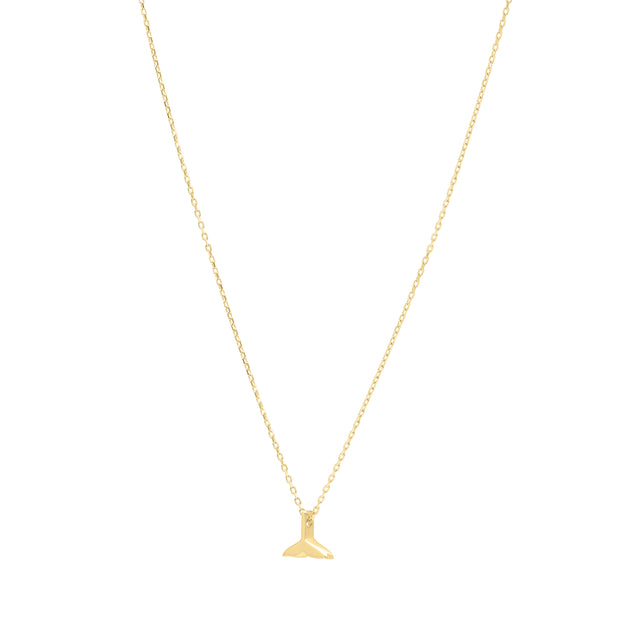 14K Whale Tail Necklace