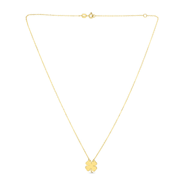 14K Gold Clover Necklace