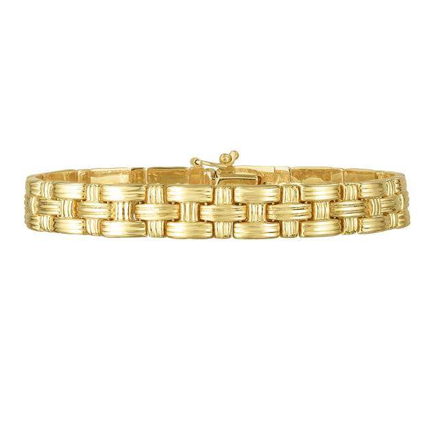 14K Gold Basketweave Bracelet