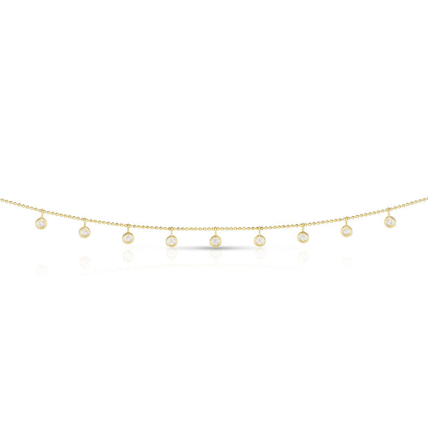 14K Gold .50ct Dangling Diamonds Necklace