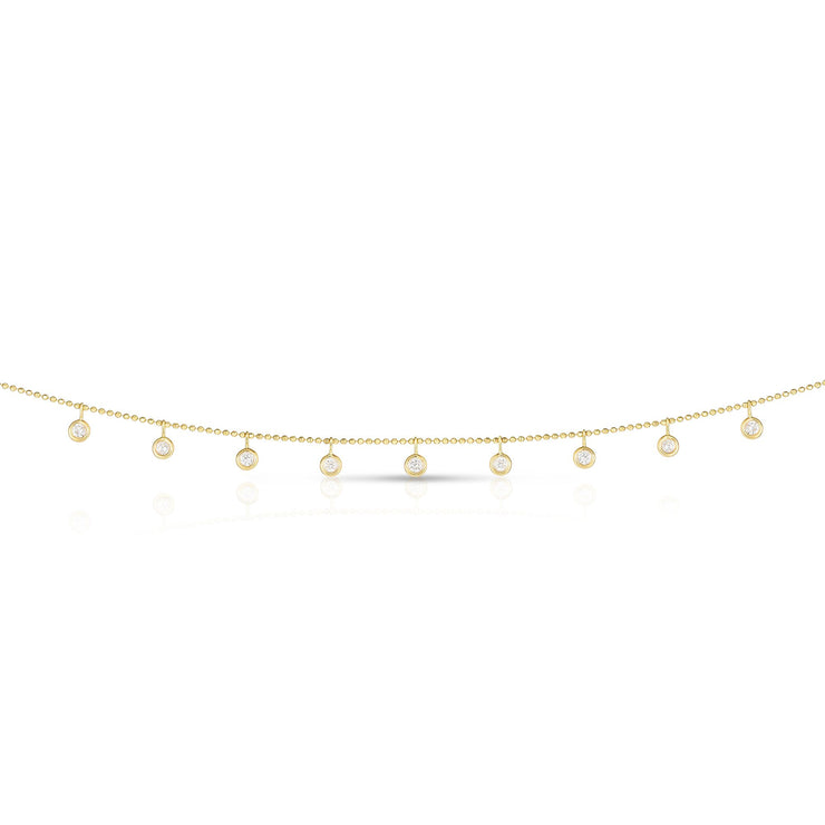 14K Gold .50ct Dangling Diamonds Necklace