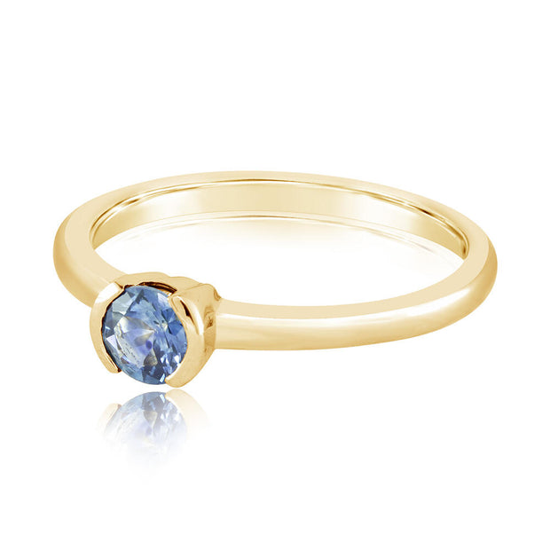 14K Yellow Gold Montana Sapphire Ring