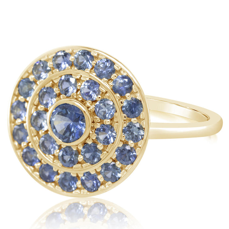 14K Yellow Gold Montana Sapphire Ring