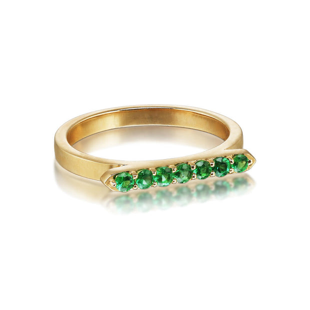 14K Yellow Gold Emerald Ring