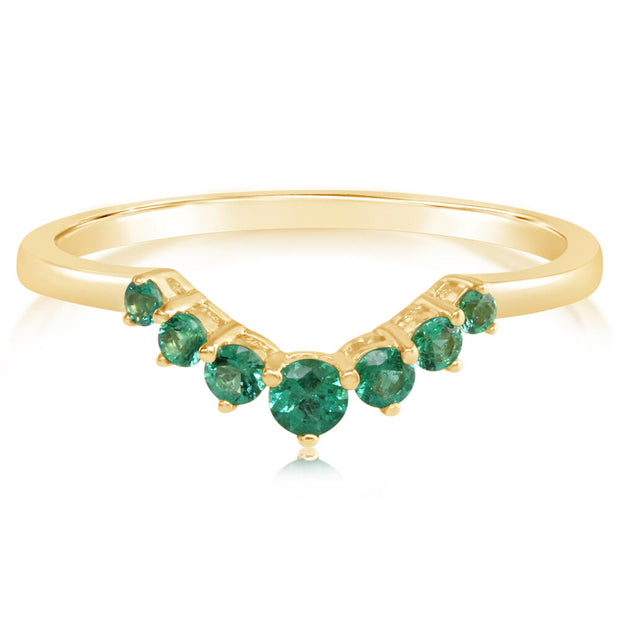 14K Yellow Gold Emerald Ring