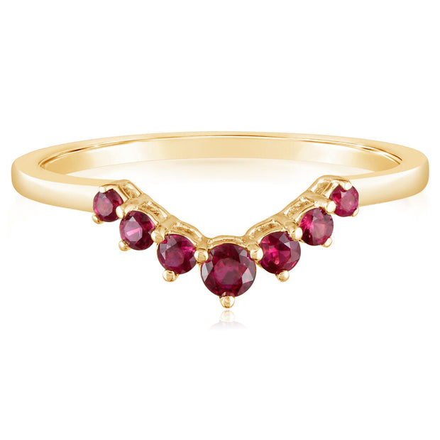 14K Yellow Gold Ruby Ring