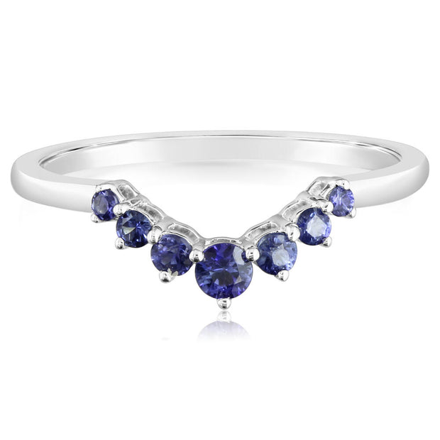 14K White Gold Sapphire Ring