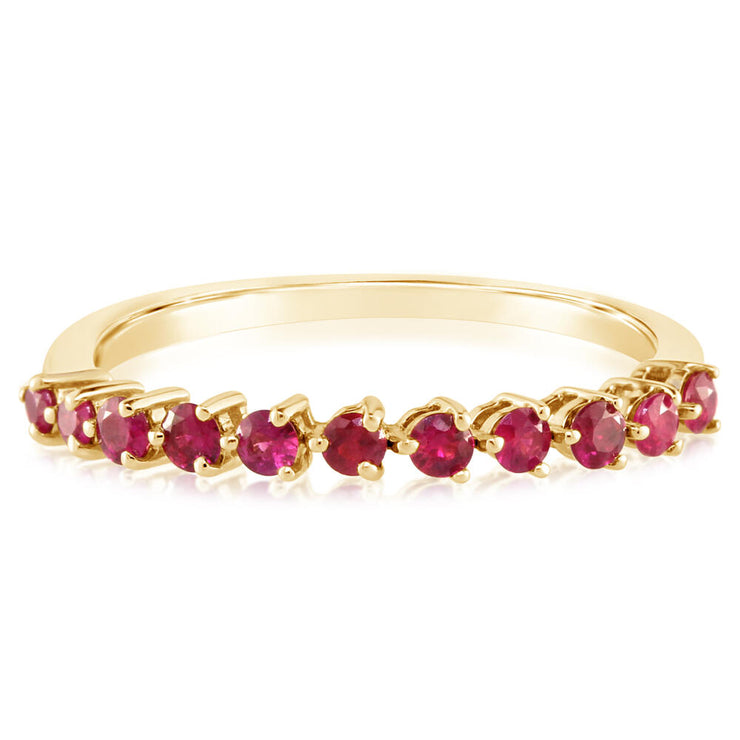 14K Yellow Gold Ruby Ring