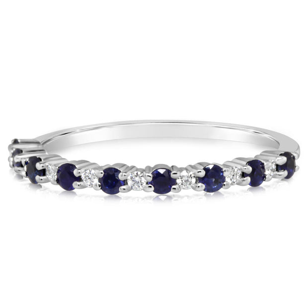 14K White Gold Sapphire/Diamond Ring