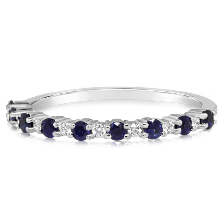 14K White Gold Sapphire/Diamond Ring