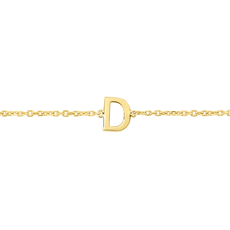 14K Mini Initial D Necklace