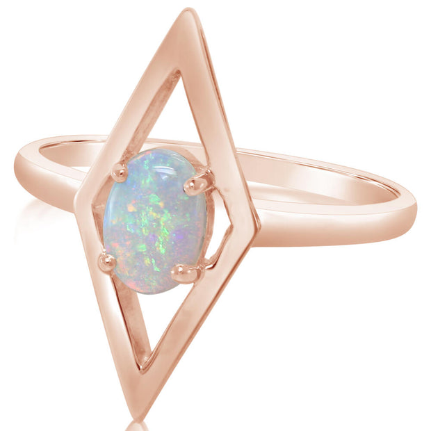 14K Yellow Gold Australian Opal Ring