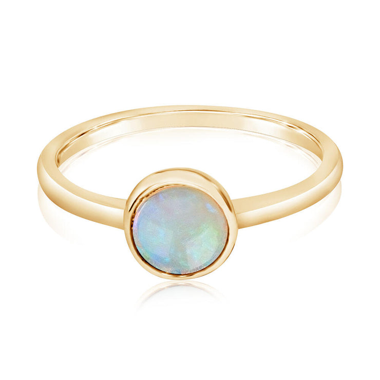 14K Yellow Gold Australian Opal Ring