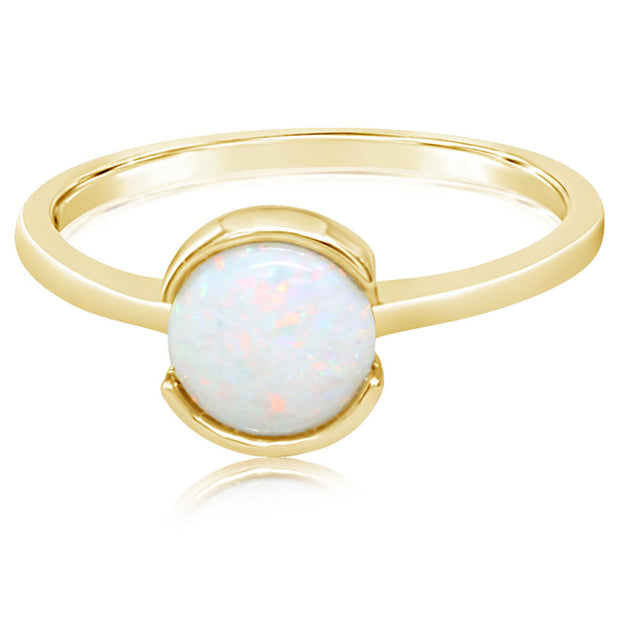 14K Yellow Gold Australian Opal Ring