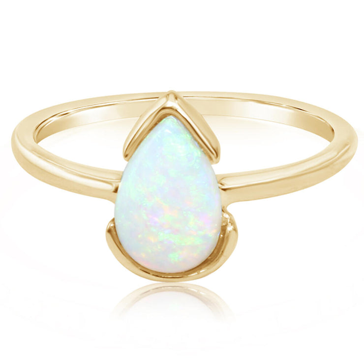 14K Yellow Gold Australian Opal Ring