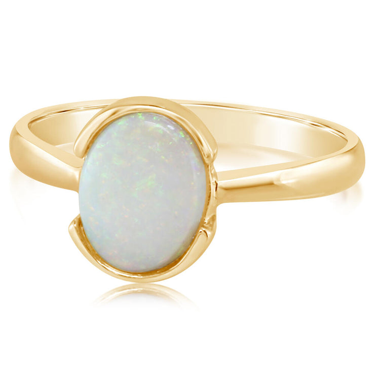 14K Yellow Gold Australian Opal Ring