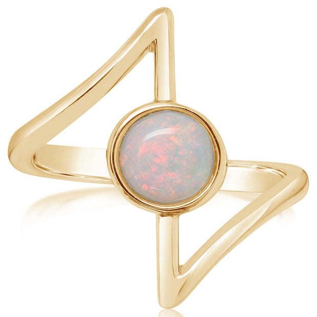 14K Yellow Gold Australian Opal Ring