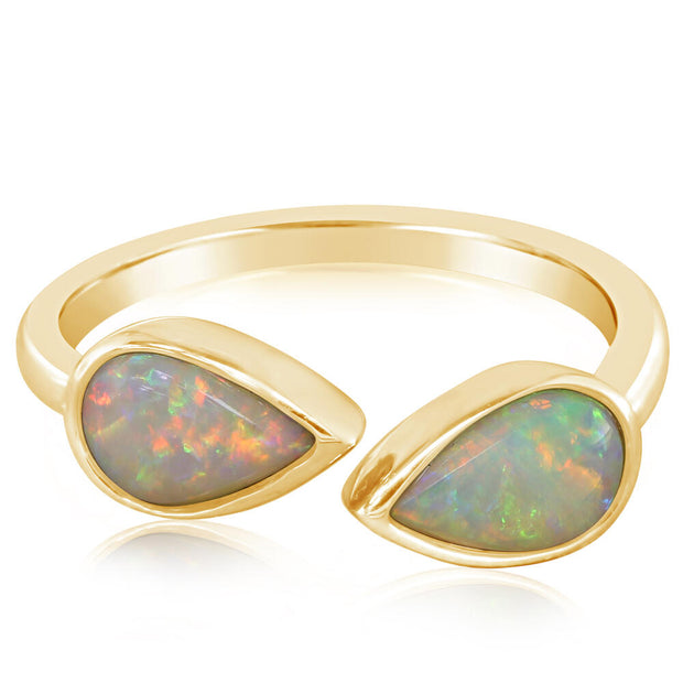 14K Yellow Gold Australian Opal Ring