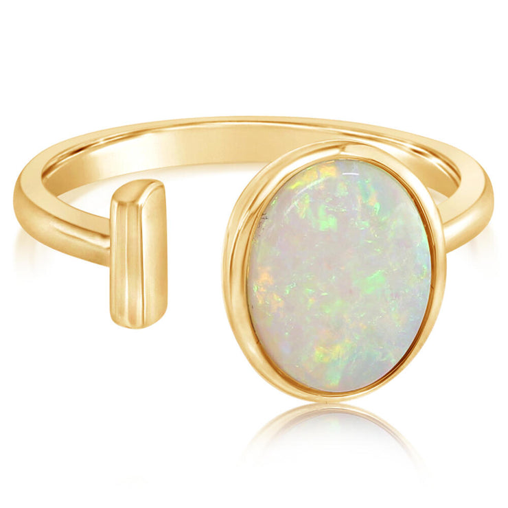 14K Yellow Gold Australian Opal Ring