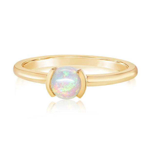 14K Yellow Gold Australian Opal Ring