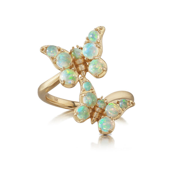 14K Yellow Gold Australian Opal Ring