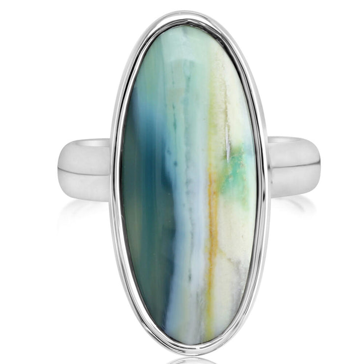 Silver Indonesian Opal Ring