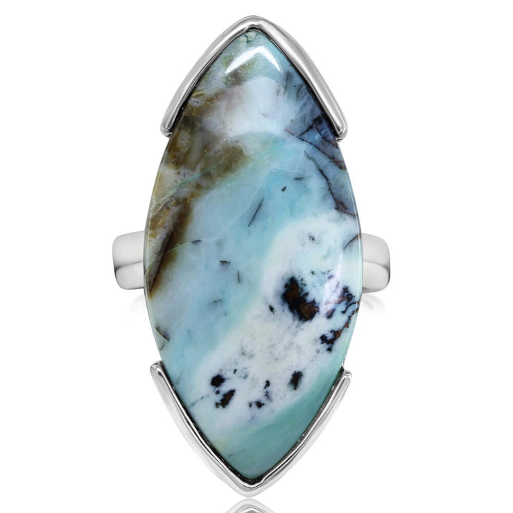 Silver Indonesian Opal Ring