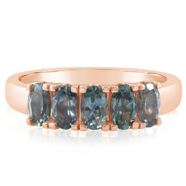 14K Rose Gold Montana Sapphire Ring