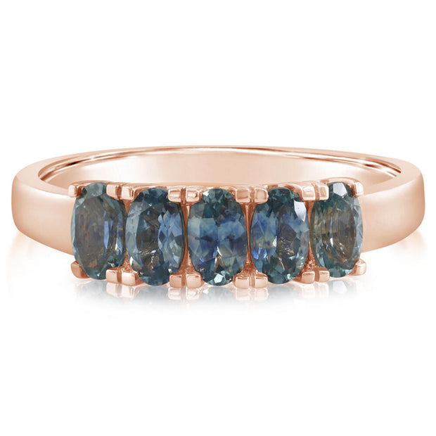 14K Rose Gold Montana Sapphire Ring