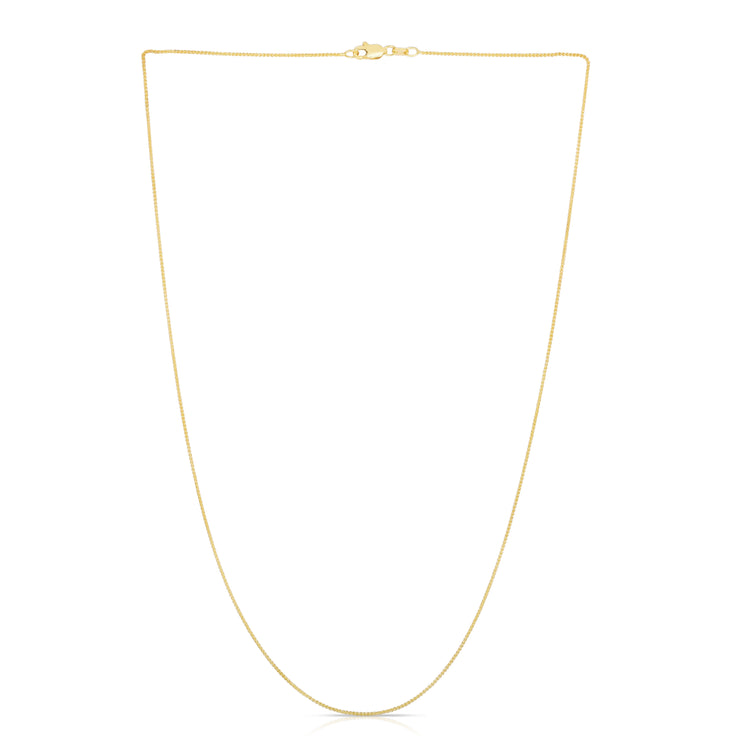 14K Gold .6mm Round Wheat Chain