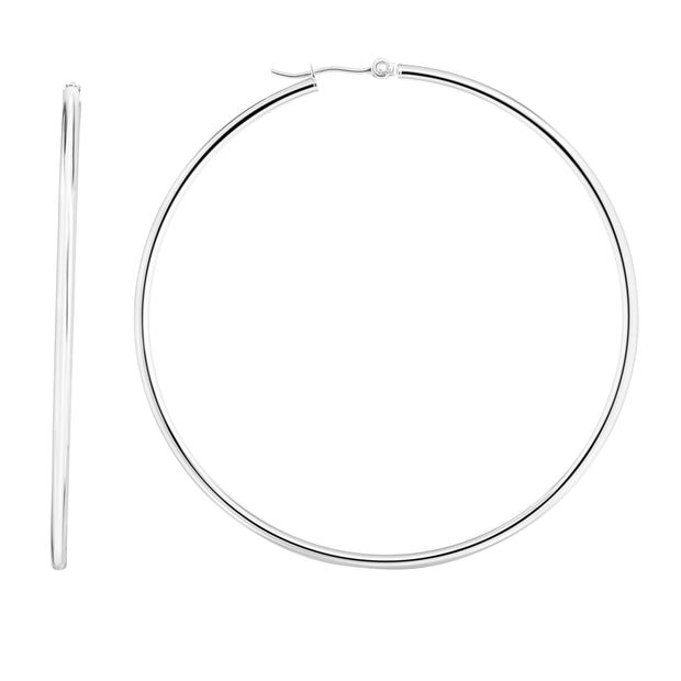 14K Gold 2x60mm Hoops