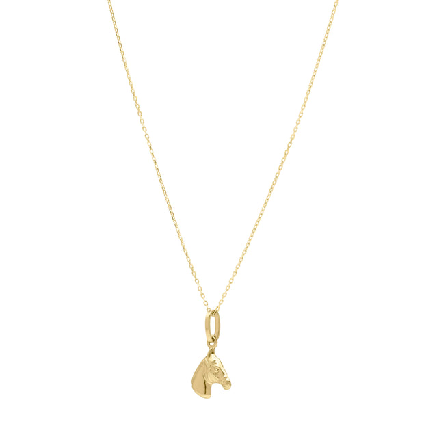 14K Small Horse Pendant