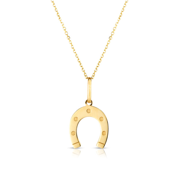 14K Gold Horseshoe Necklace