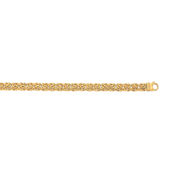 14K Gold 7.2mm Byzantine Bracelet