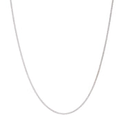 925 Sterling Silver Rhodium IP Curb Chain Necklace