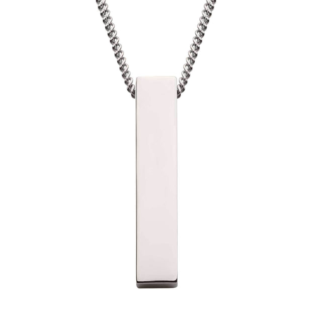 The Monolith Engravable Pendant with Chain