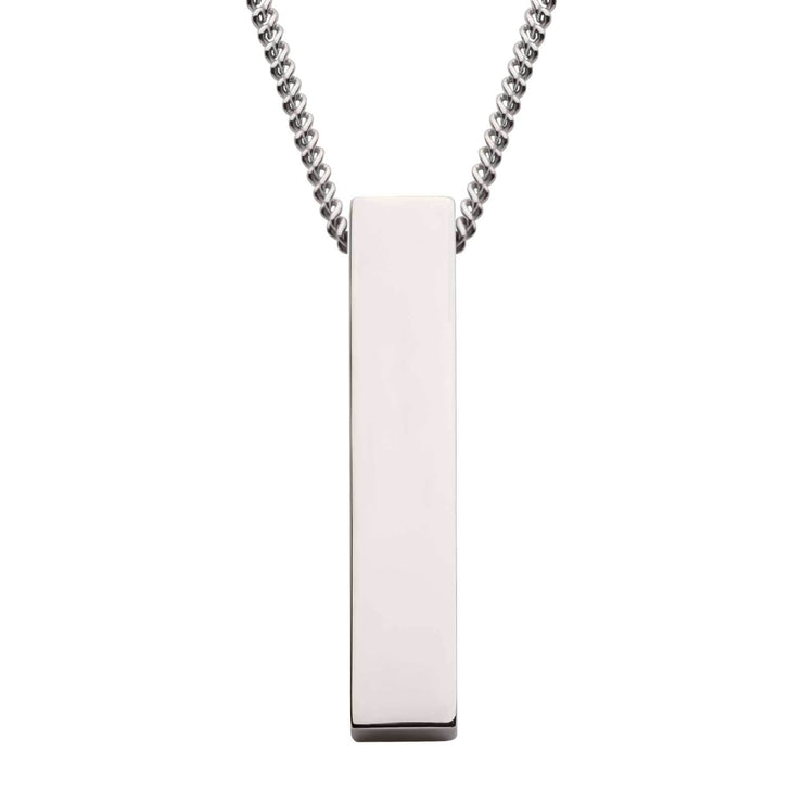 The Monolith Engravable Pendant with Chain