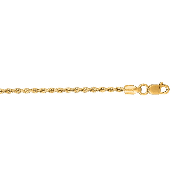 14K Gold 1.5mm Rope Chain