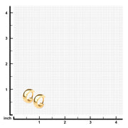 9mm/4mm Inox Jewelry Gold IP Huggies Earrings