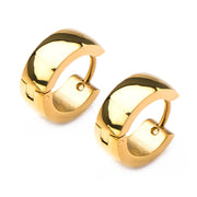 9mm/5mm Inox Jewelry Gold IP Huggies Earrings